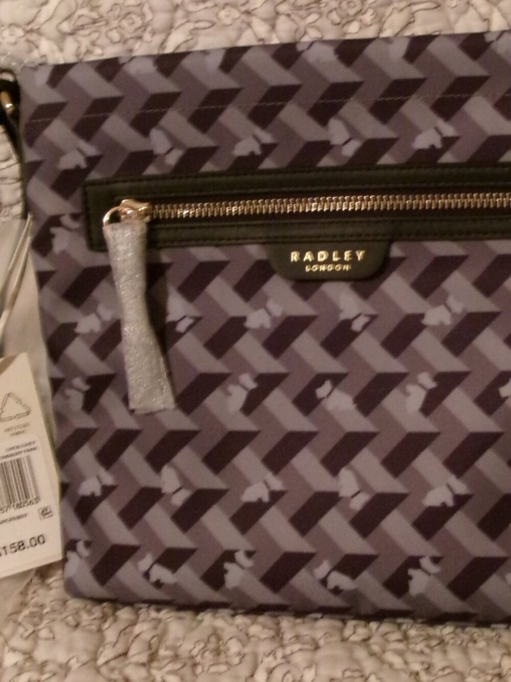 NWT  Radley London Finsbury Park Geo Dog Small Ziptop Crossbody - Picture 2 of 9